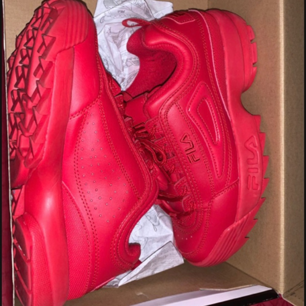Red FILA shoes